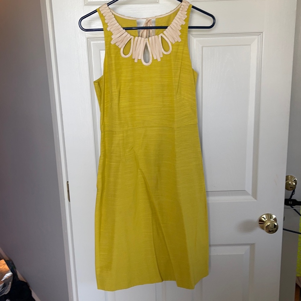 J. CREW silk dress beautiful yellow size 4